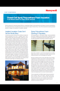 Cost Comparison: Closed Cell Spray Polyurethane Foam Insulation