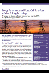 Energy Performance and Closed-Cell Spray Foam: A Better Building Technology
