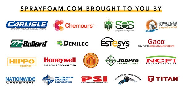 SprayFoam.com 2019 Sponsors