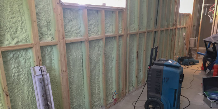 closed-cell spray foam insulation protects against severe flooding and water damage