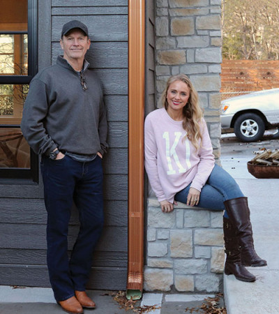 Tamara Day and her father Ward Schraeder on one of their projects