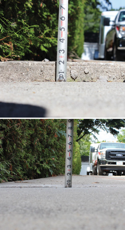 before and after concrete lifting using spray foam insulation